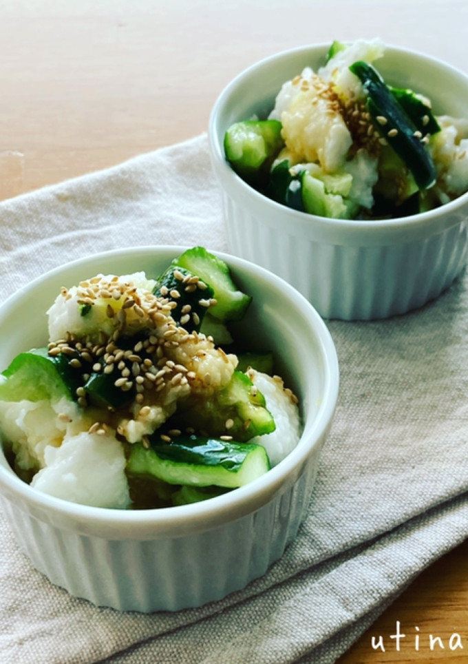 ＊長芋ときゅうり胡麻醤油和え＊-レシピのメイン写真