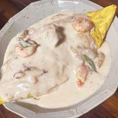 รูปของ お店の味☆明太海鮮クリームオムライス