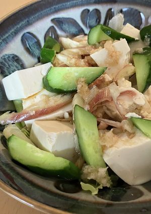 夜食でもOK！豆腐サラダ-レシピのメイン写真