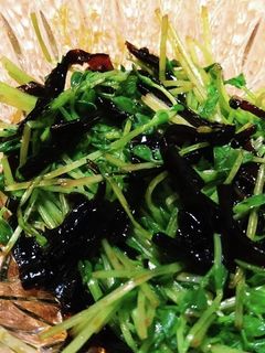 豆苗と昆布の佃煮和え-レシピのメイン写真