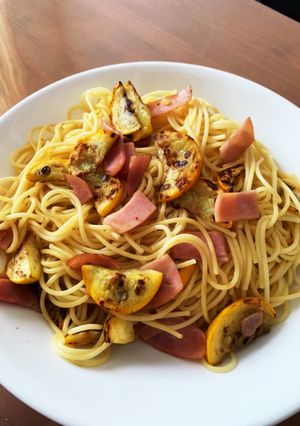 ズッキーニとハムのパスタ-レシピのメイン写真