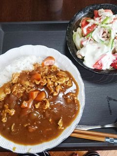 おっさんのカレーとサラダ〜-レシピのメイン写真