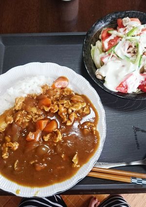 おっさんのカレーとサラダ〜-レシピのメイン写真