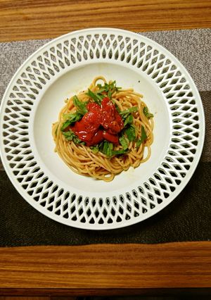 ヨウサマの減塩冷製トマトパスタ-レシピのメイン写真