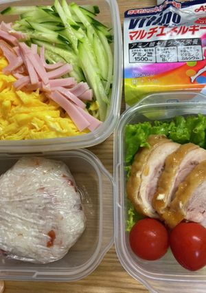 中1女子弁当アスメシ40☆冷やし中華-レシピのメイン写真