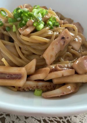 簡単!イカわたの濃厚クリームパスタ-レシピのメイン写真