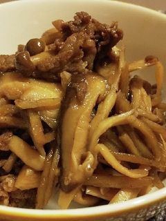 ◆簡単♡甘辛牛肉&きのこ&ごぼう炒め煮◆-レシピのメイン写真