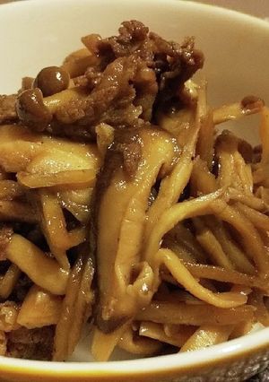 ◆簡単♡甘辛牛肉＆きのこ＆ごぼう炒め煮◆-レシピのメイン写真