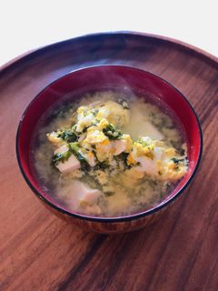 あおさと豆腐とたまごのスープ-レシピのメイン写真