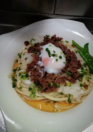 牛スキの冷やしうどん❨(@≧↺≦@)❩ノ-レシピのメイン写真