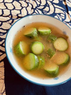 簡単に〜胡瓜のお味噌汁 七味風味-レシピのメイン写真