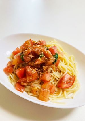 超簡単〜ツナトマト大葉の冷製パスタ〜-レシピのメイン写真