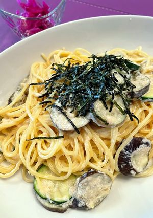 ズッキーニと茄子の明太マヨパスタ-レシピのメイン写真