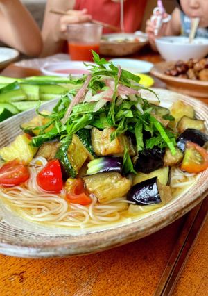 夏野菜がいっぱい食べたい！そうめん-レシピのメイン写真
