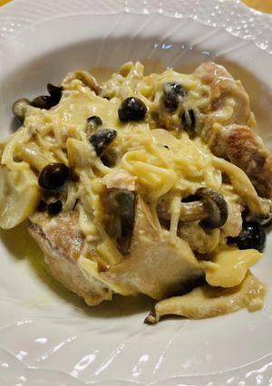 粉いらず！鶏肉とキノコ3種のクリーム煮-レシピのメイン写真