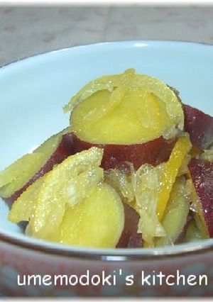 サツマイモの柚子茶煮-レシピのメイン写真