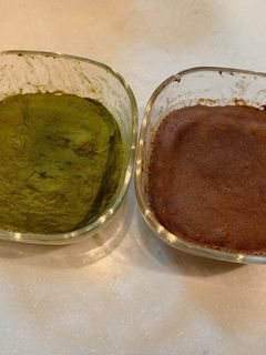 レンジで3分!おから蒸しパン♪ココア抹茶-レシピのメイン写真
