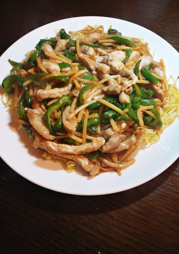 簡単☆青椒肉絲風あんかけ焼きそば-レシピのメイン写真