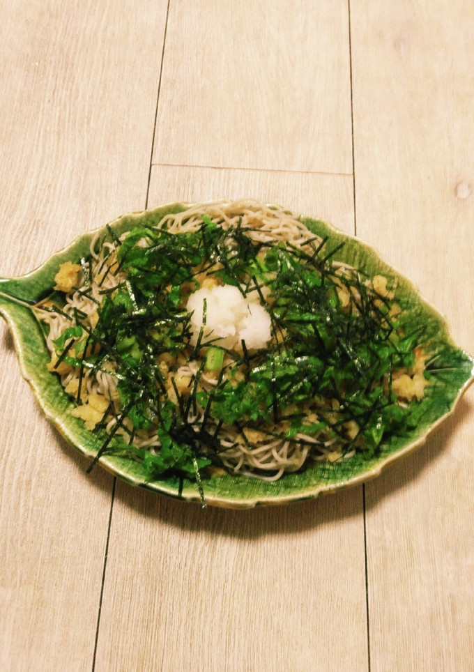 簡単！揚げ玉と大葉おろし冷蕎麦(^.^)-レシピのメイン写真