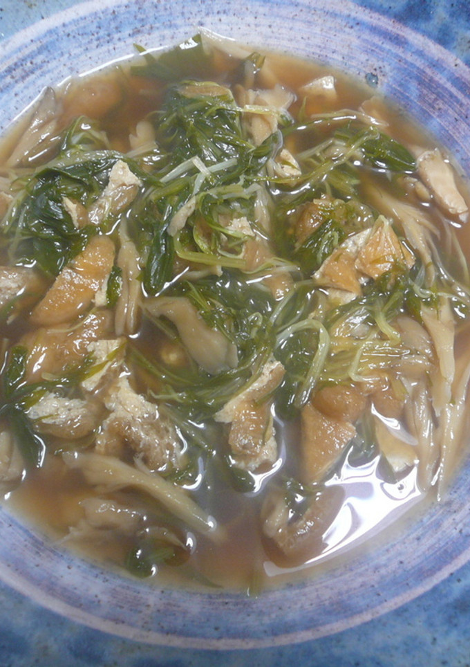 水菜・舞茸・油揚げの煮びたし❀-レシピのメイン写真