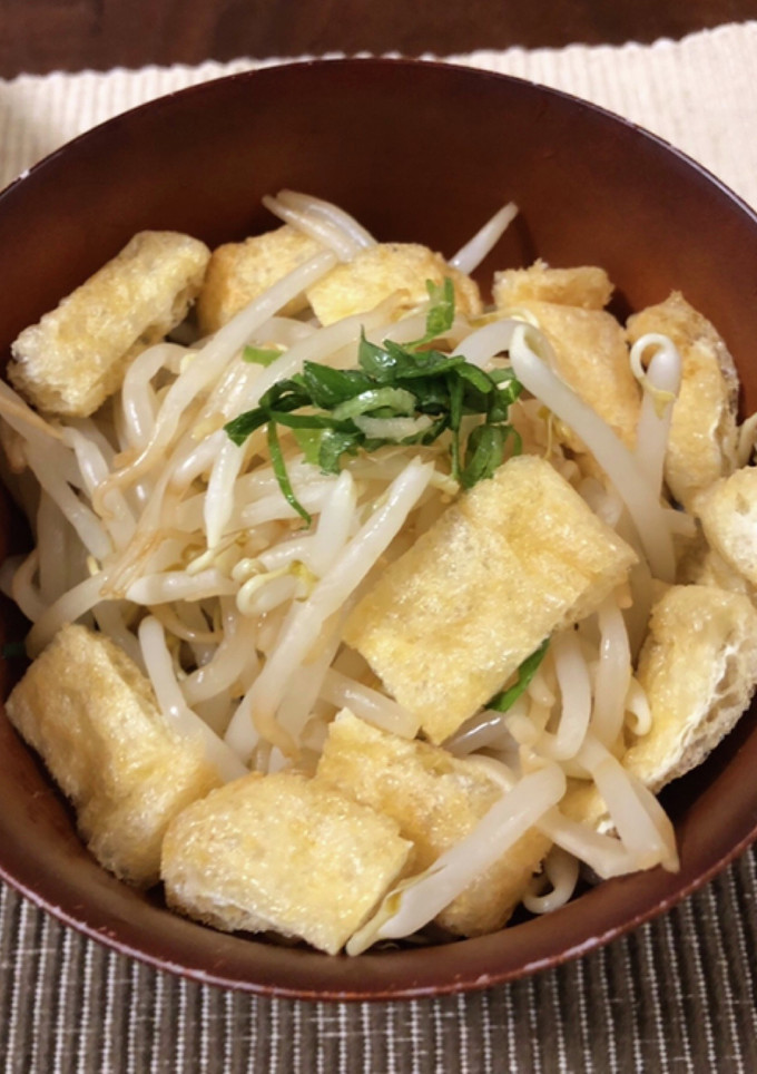 茹でもやしと油揚げのぽんず和え-レシピのメイン写真