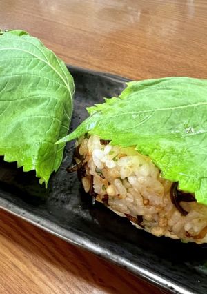 【夏バテ予防】えごまの葉おむすび-レシピのメイン写真