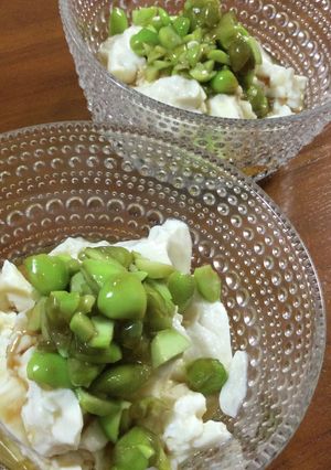 ☆切って和えるだけ 冷凍枝豆で豆腐-レシピのメイン写真