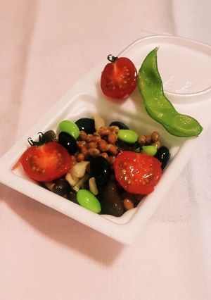 “光黒&枝豆&しめじ”«卵醤油ダレ納豆»-レシピのメイン写真