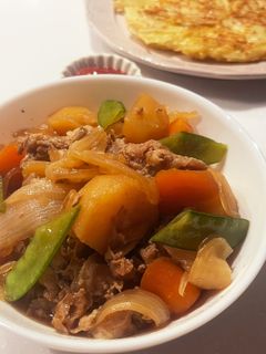 残り物のすき焼き汁で肉じゃが-レシピのメイン写真