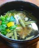 水晶鯛とじゅんさいのお吸い物