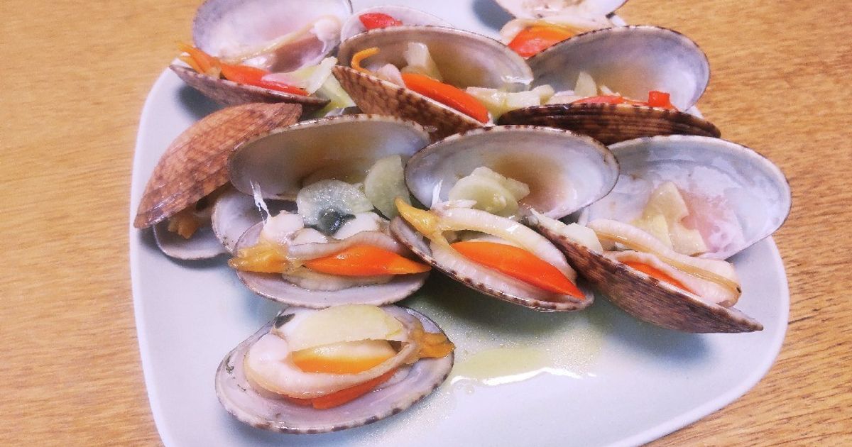リカちゃん♡すだれ貝とねぎの紹興酒蒸し❁ by ゆち虎 【クックパッド