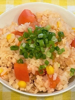 コーンとトマトの混ぜごはん-レシピのメイン写真