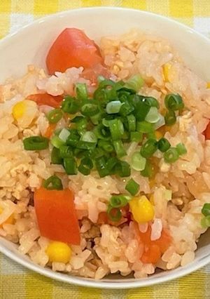 コーンとトマトの混ぜごはん-レシピのメイン写真