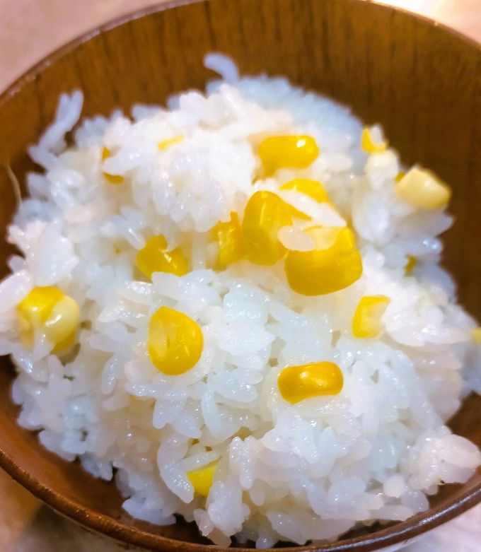 芯も使うよ圧力鍋で簡単とうもろこしご飯-レシピのメイン写真