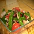 タコと野菜の香草バターソテー