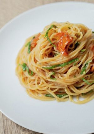 青じそとミニトマトの冷製アーリオオーリオ-レシピのメイン写真