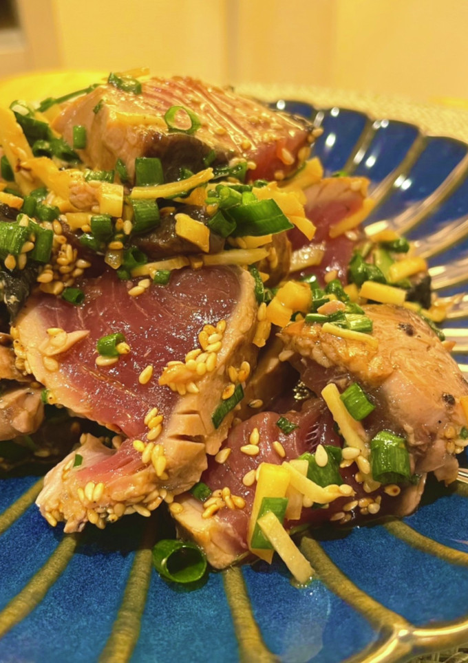 切って和えるだけ！カツオの薬味和え-レシピのメイン写真