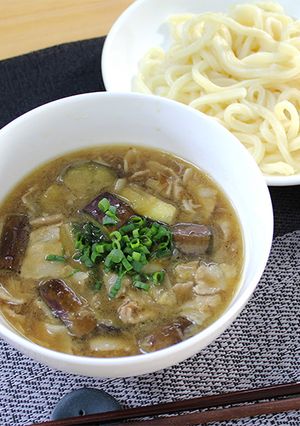 とろとろ～茄子と豚肉のつけうどん-レシピのメイン写真