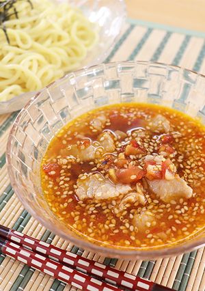 ピリ辛!簡単!トマトのつけ麺-レシピのメイン写真