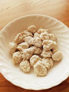 離乳食♪鶏ひき肉と豆腐のフワフワ団子♪-レシピのメイン写真