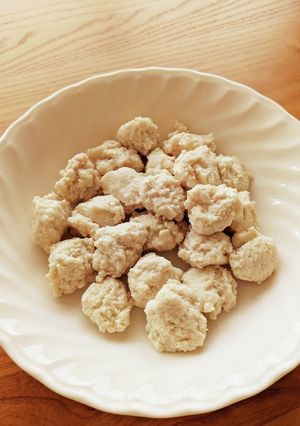 離乳食♪鶏ひき肉と豆腐のフワフワ団子♪-レシピのメイン写真