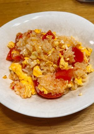 パパッと!トマ玉チャーハン-レシピのメイン写真