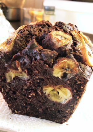 米粉のヘルシーココアバナナパウンドケーキ-レシピのメイン写真