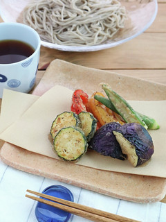 夏野菜の天ざるそば-レシピのメイン写真