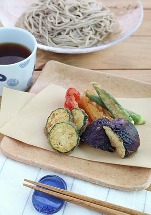 夏野菜の天ざるそば-レシピのメイン写真