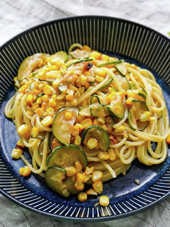 焼きとうもろこしとズッキーニのパスタ-レシピのメイン写真