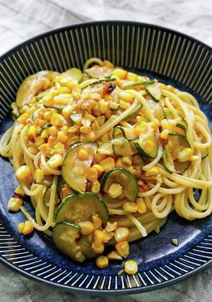焼きとうもろこしとズッキーニのパスタ-レシピのメイン写真