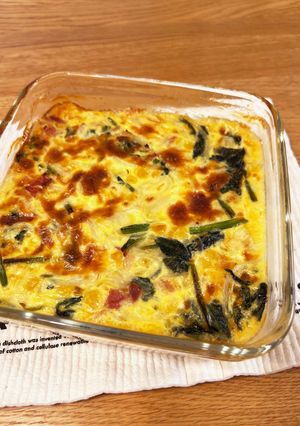 ほうれん草とベーコンのキッシュ風-レシピのメイン写真