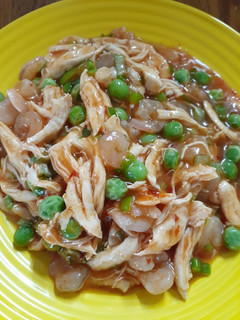 鶏ささみ(鶏肉)と小えびの簡単チリソース-レシピのメイン写真