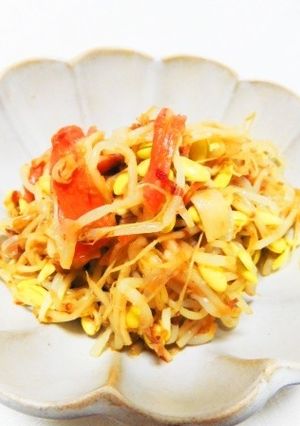 豆もやしとカニカマのみそだれ中華サラダ-レシピのメイン写真